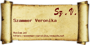 Szammer Veronika névjegykártya